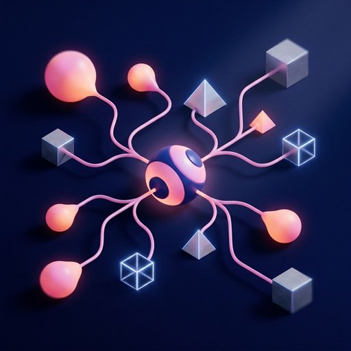 Orchestration Intelligence: a central node conducting connected human and machine elements, the orchestration layer of the Stack